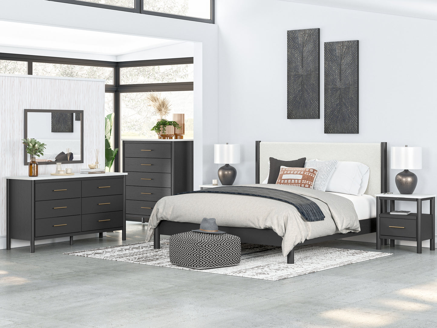 Ashley Express - Cadmori Upholstered Panel Bed