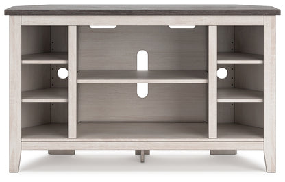 Ashley Express - Dorrinson Corner TV Stand/Fireplace OPT